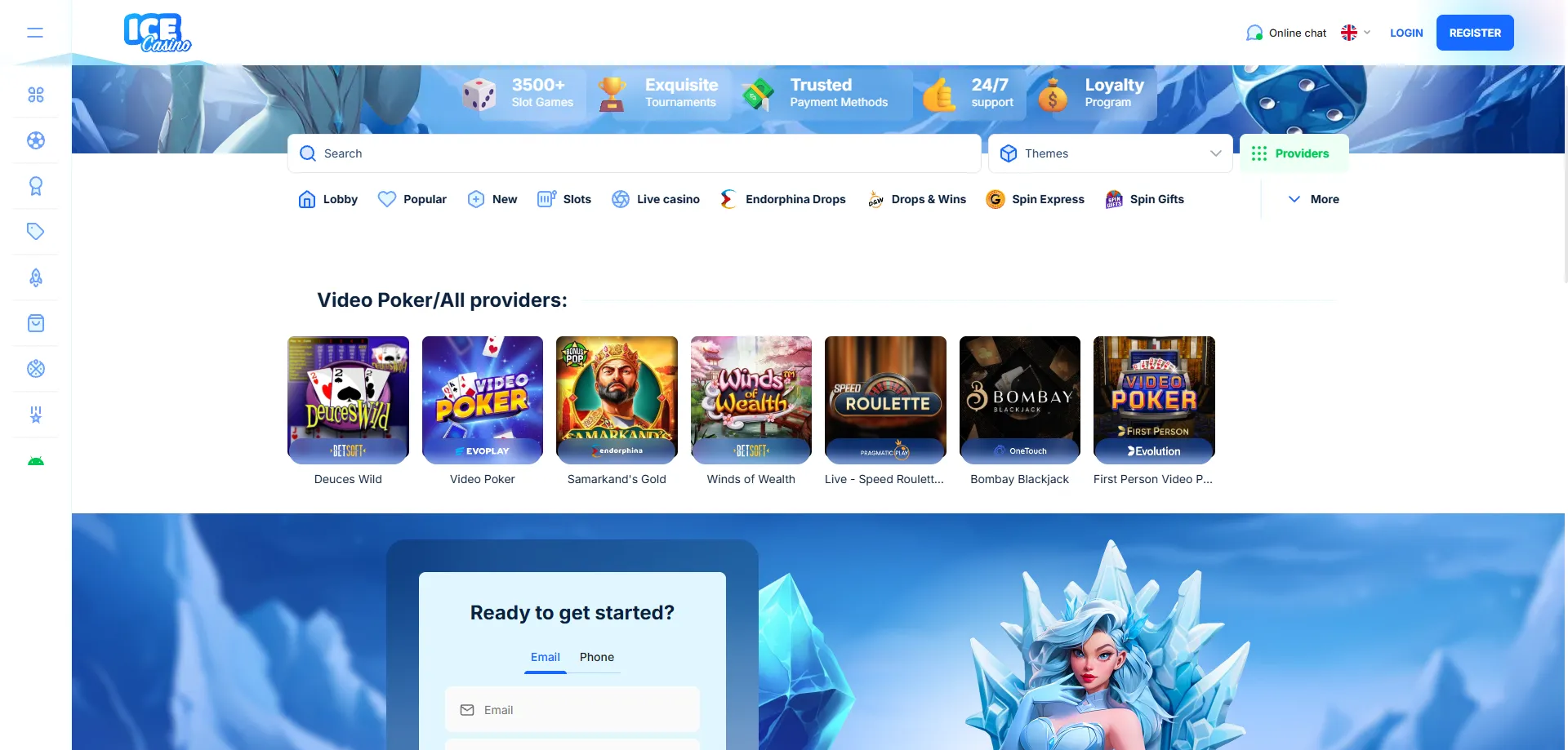 Cassino ao vivo do ice casino com dealers reais em tempo real