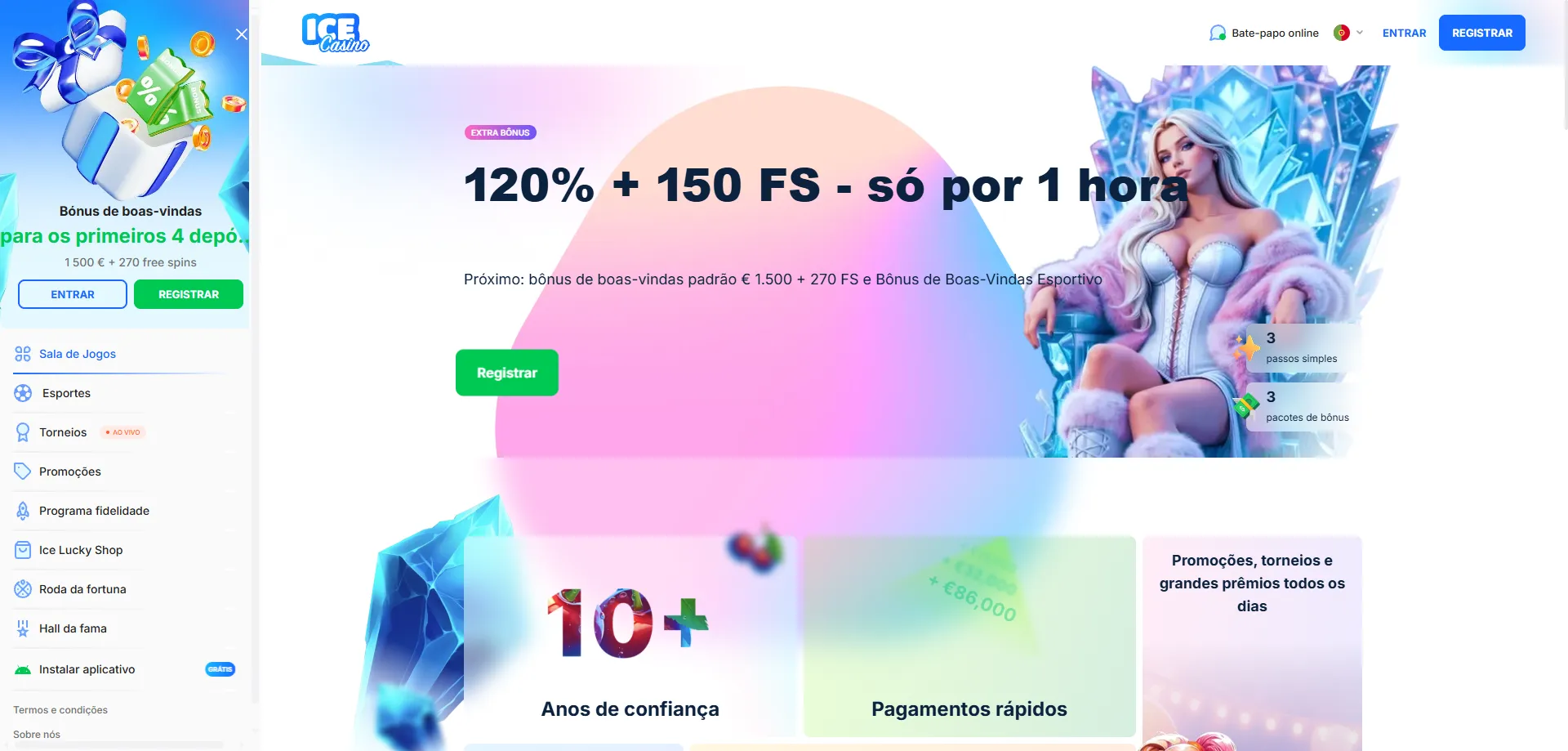 Ice Casino canal oficial Telegram — visão geral da plataforma 2026